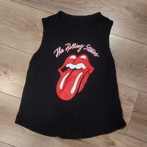 The Rolling Stones Black and Red Tank Top
